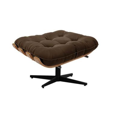 Imagem de Puff Giratório Costela Suede Marrom