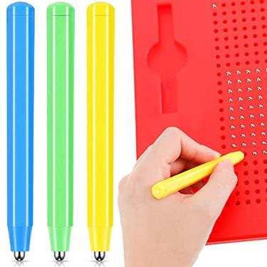 Imagem de 3 Pieces Replacement Stylus Magnetic Drawing Pen Magnet Replacement Pens for Play Magnapad Magnetic Drawing Board Writing Tablet A to Z and Numbers 0-9