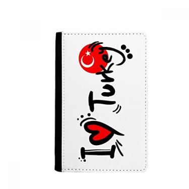 Imagem de Carteira I Love Turkey World Flag Heart Passport Holder Notecase Burse para cartão, Multicolor