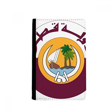 Imagem de Porta-passaporte com emblema nacional da Ásia do Qatar Notecase Burse carteira capa porta-cartão, Multicolor