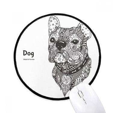 Imagem de DIYthinker Paint Run Dog Friend Company Mouse Pad Desktop Office Tapete redondo para computador