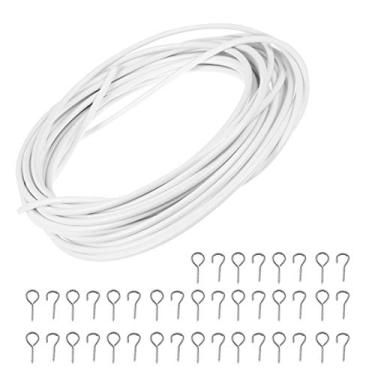 Imagem de CLISPEED 10 Cordas Corda De Cortina Foto Cabo De Suspens?o Fio Varal Cortina Corda Pendurada Fio De Varal De Plástico De Suspensão De Cortina De Plástico Branco Modelagem Funda Pvc