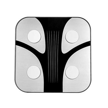 Imagem de balanças eletrônicas com quatro eletrodos display led escala inteligente de gordura corporal conexão de aplicativo bluetooth científica de perda de peso