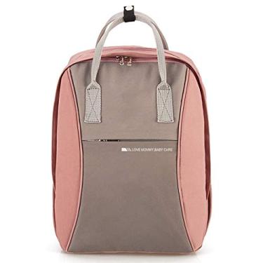 Imagem de Bolsa multifuncional para troca de bebê, bolsas para fraldas, mochila para fraldas, mochila, tecido impermeável, vários bolsos para mamãe e papai, 27 * 15 * 36 cm de alta capacidade