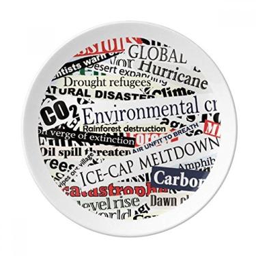 Imagem de Prato de fundo com estampa de revista de veias decorativas de porcelana salver talheres, Prato de jantar