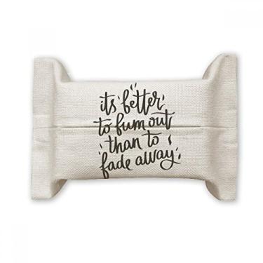 Imagem de É melhor sacudir do que desaparecer o suporte de capa de papel de lenços faciais saco de linho de algodão