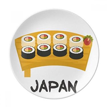 Imagem de Conjunto de sushi tradicional japonês, prato decorativo de porcelana salver talheres, prato de jantar