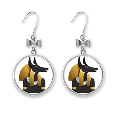 Imagem de Anúbis do Egito Antigo Anúbis Brincos de Arco com Gancho Perfurado