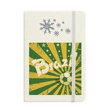 Imagem de Caderno de futebol amarelo, verde, Brasil, cultura do Brasil, espesso, flocos de neve, inverno