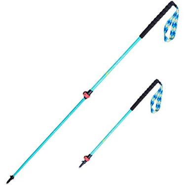 Imagem de Bastões de caminhada para crianças – Pacote com 2 bastões de alumínio 7075 – Trava de alumínio forte – Leve e dobrável ajustável – confortável de EVA – bastões de caminhada para caminhadas