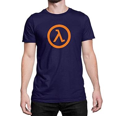 Imagem de Camiseta Estampada Logo Half Life Camisa Masculina Azul Tamanho:GG