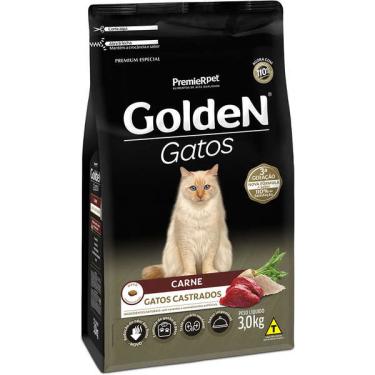 Imagem de Ração Seca PremieR Pet Golden Carne para Gatos Castrados - 3 Kg