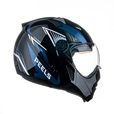 Imagem de Capacete Aberto Moto Peels Mirage Living Preto e Azul 60