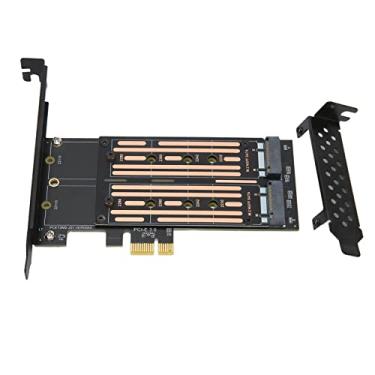 Imagem de Adaptador M.2 NVMe para PCIE, 6 Gbps 3 Gbps 1,5 Gbps Dual M.2 NVMe SSD NGFF para PCIE Adapter Card for Desktop Chassis, NCQ MSI Suportado, Plug and Play