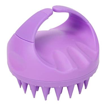 Imagem de Escova Massageadora do Couro Cabeludo, Escova Esfoliante do Couro Cabeludo à Prova d'água Promove o Crescimento do Cabelo para Salão de Beleza para Cabelos Cacheados (Roxo)