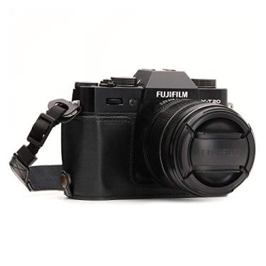 Imagem de MegaGear Meia capa e alça para câmera de couro MG957 Ever Ready compatível com Fujifilm X-T30 MII, X-T30, X-T20, X-T10 - Preto
