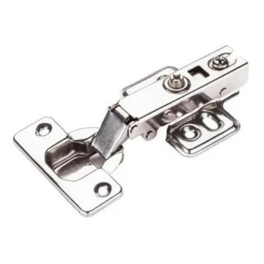 Imagem de Kit 30 Dobradiças Reta com Amortecedor para Porta Armário Móveis 35mm