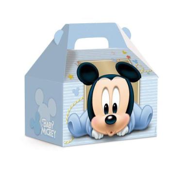 Imagem de Caixa Maleta Kids Surpresa Mickey  Disney Azul C/10  - Cromus