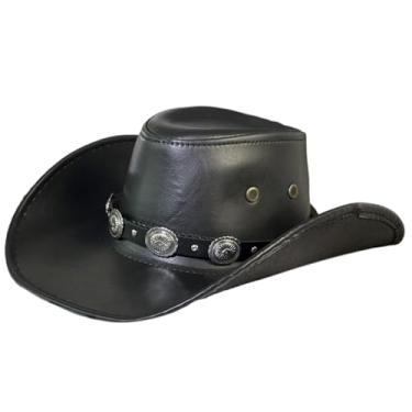 Imagem de Oilmal Chapéu de caubói ocidental chapéu de cowboy respirável unissex adereços de foto chapéu de montanhismo versátil chapéu de vaqueira feito à mão chapéu de cavalheiro