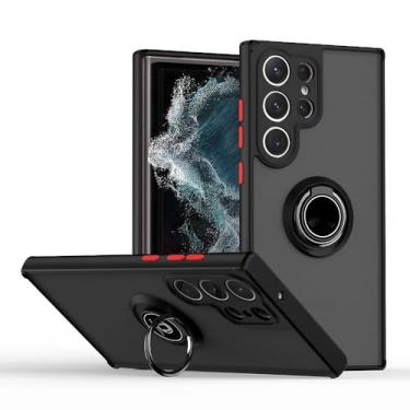 Imagem de Para Samsung Galaxy S23 Ultra S23 Plus Case Armor Ring Stand PC Capa para Samsung S23 S22 S21 S20 A54 A34 A14 Capas, Preto, Vermelho, para Galaxy A54 5G