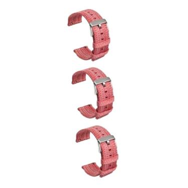 Imagem de 3 Pecas alça de banda relógio inteligente para homem relógio de couro masculino bandas de relógio inteligentes relógios masculinos pulseira de relógio pulseira de lona