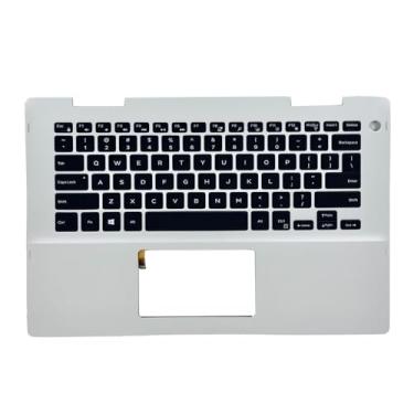Imagem de wzqrps Capa superior para laptop de substituição para montagem de teclado retroiluminado para Dell Inspiron 14 5482 5491 41KVJ 041KVJ Prata