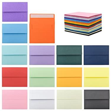 Imagem de VANRA Pacote com 150 envelopes coloridos para convites envelopes A2 a granel para cartões comemorativos de 10 x 13 cm, convites de casamento, foto (15 cores sortidas)
