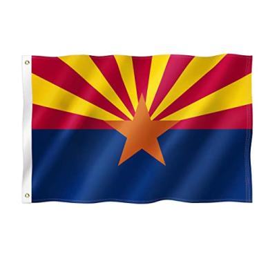 Imagem de Sheface Bandeira do estado do Arizona, 9,5 x 1,5 m, durável, estampada, com ilhós de latão forte, faixa de poliéster para uso interno/externo