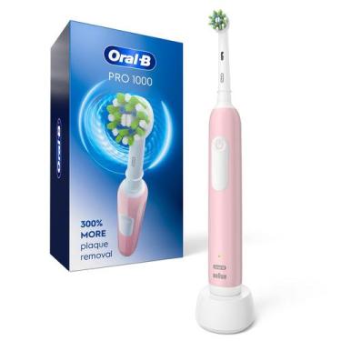 Imagem de Oral-B Pro 1000 Crossaction Escova De Dentes Elétrica, Rosa