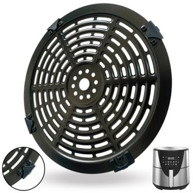 Imagem de CyHiThai 8 QT Placa de fritadeira a ar redonda para fritadeiras a ar Bella Pro Series 8QT, bandeja de grelha atualizada para fritadeira a ar comprimida prateleira de grade para fritadeira Bella Air