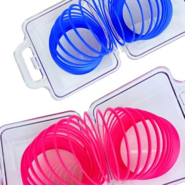 Imagem de 10 Maleta Acessórios + 10 Mola Maluca Neon Cores Lembrancinha Aniversario Kit Brinquedo Infantil Menina Menino