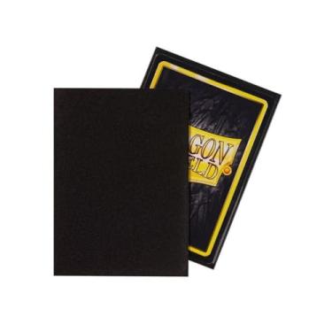 Imagem de Dragon Shield Pacote individual de 100 quilates preto fosco tamanho padrão