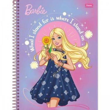 Imagem de Caderno C/D 01 Matéria Barbie 80 Folhas Foroni Capa Sortida