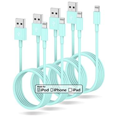 Imagem de Pacote com 4 carregador para iPhone 3 pés certificado Apple MFi, Apple Lightning para cabo USB 3 pés, cabo de carregamento rápido Apple 3 pés para iPhone 13/13Mini/13 Pro/12/11 Pro/11/XS MAX/XR/8/7/6s/6/5S/SE iPad Original