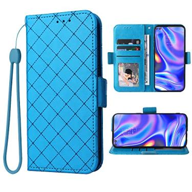 Imagem de Capa carteira compatível com Moto One 5G/One5G UW/Moto G 5G Plus, alça de pulso e suporte de cartão flip de couro, acessórios de celular, capas para celular para Motorola One Lite XT2075-1 mulheres