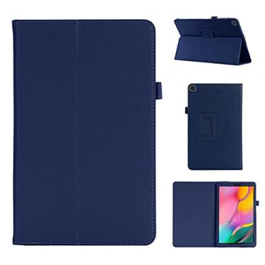Imagem de TDA Trading Capa para tablet Samsung Galaxy Tab A7 Lite 22.1 cm, leve, fina, de couro PU, capa dobrável com suporte para Samsung Tab A7 Lite 2021 modelo (SM-T220/SM-T225/SM-T227) (azul)