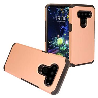 Imagem de Z-GEN - Compatível com LG V50 ThinQ - Capa de telefone híbrida emborrachada - AH2 ouro rosa