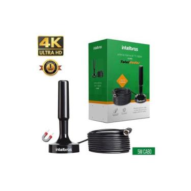 Imagem de Antena Tv Digital Interna Ai 2031 Intelbras Cabo 5m Hdtv 4k