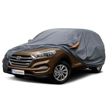 Imagem de GUNHYI Capa de carro premium de ajuste personalizado Hyundai Tucson (2004-2025), 16 camadas, capa de carro resistente à prova d'água para todos os climas com porta de zíper para proteção UV contra
