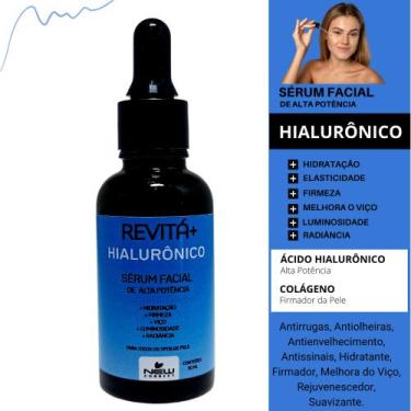 Imagem de Ácido Hialurônico Sérum Antirugas Antissinais Antienvelhecimento 30ml 