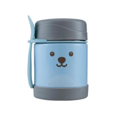 Imagem de Pote Térmico Infantil Buba Gumy 320ml com Colher, 320ml, Azul