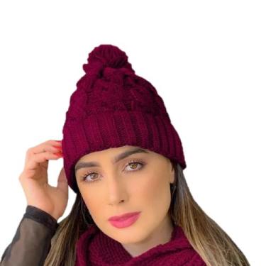 Imagem de Touca Feminina Gorro De Lã Com Pompom Elegante Macia - Suprema opção, 