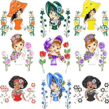 Imagem de Kit 15 Panos P/ Fazer Saia Crochê Bonecas Glíter Sortidos - DRK