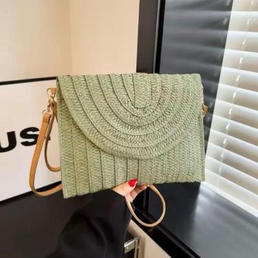 Imagem de Bolsa Feminina Transversal Estilosa Passeio Praia Verão - Alwy, Verde
