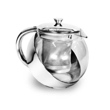 Imagem de Bule Para Chá Inox e Vidro 700 Ml Com Filtro Inox - Ke Home