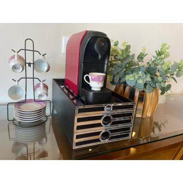 Imagem de Bandeja Organizadora Com Suporte Para Cafeteira E Duas Gavetas Nova Ve