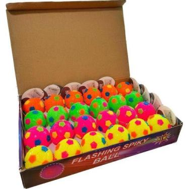 Imagem de Bolinha De Borracha Pisca Luz De Led Com Som Caixa C/ 24 - Bacon Born 
