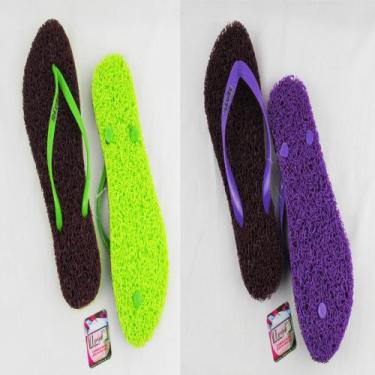 Imagem de 2 pares de Chinelos Apaju  duplo capacho massageador, Bordô, 37/38