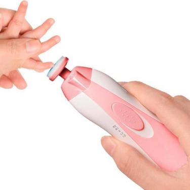 Imagem de Cortador Infantil Elétrico de Unhas Estilo Cor de Marrom com 6 Refis -