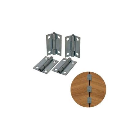 Imagem de Dobradiça Miniatura 3/4" Zincada Para Artesanato Cartela Com 4 Peças -